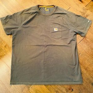 Carhartt Relaxed Fit Shirt Men’s Size 2XL Olive Green Pocket Logo Patch